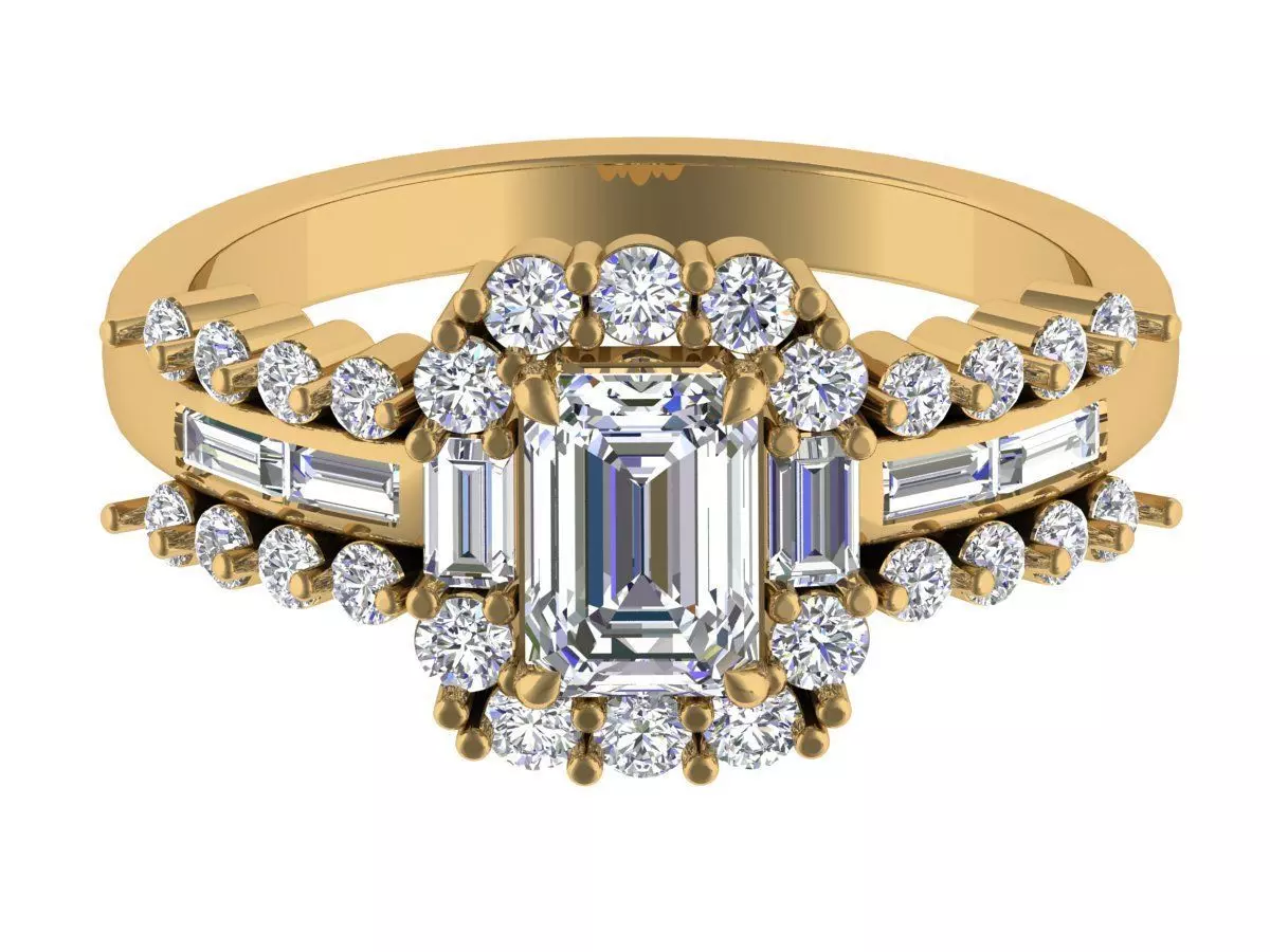 Solitaire Ring 3D print model_0