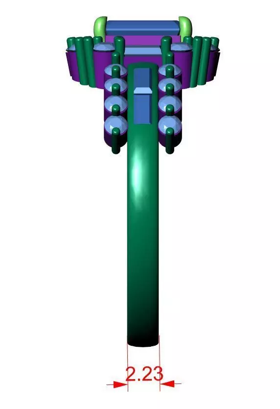 Solitaire Ring 3D print model_12