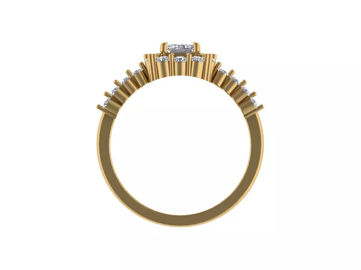 Solitaire Ring 3D print model_4