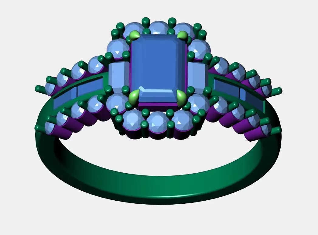 Solitaire Ring 3D print model_6