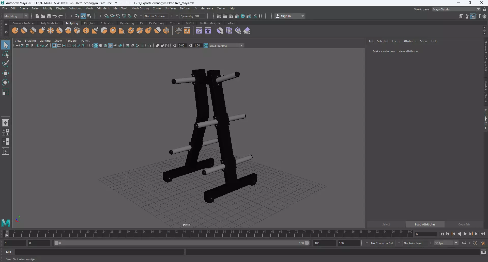 Technogym Plate Tree 3D model_10