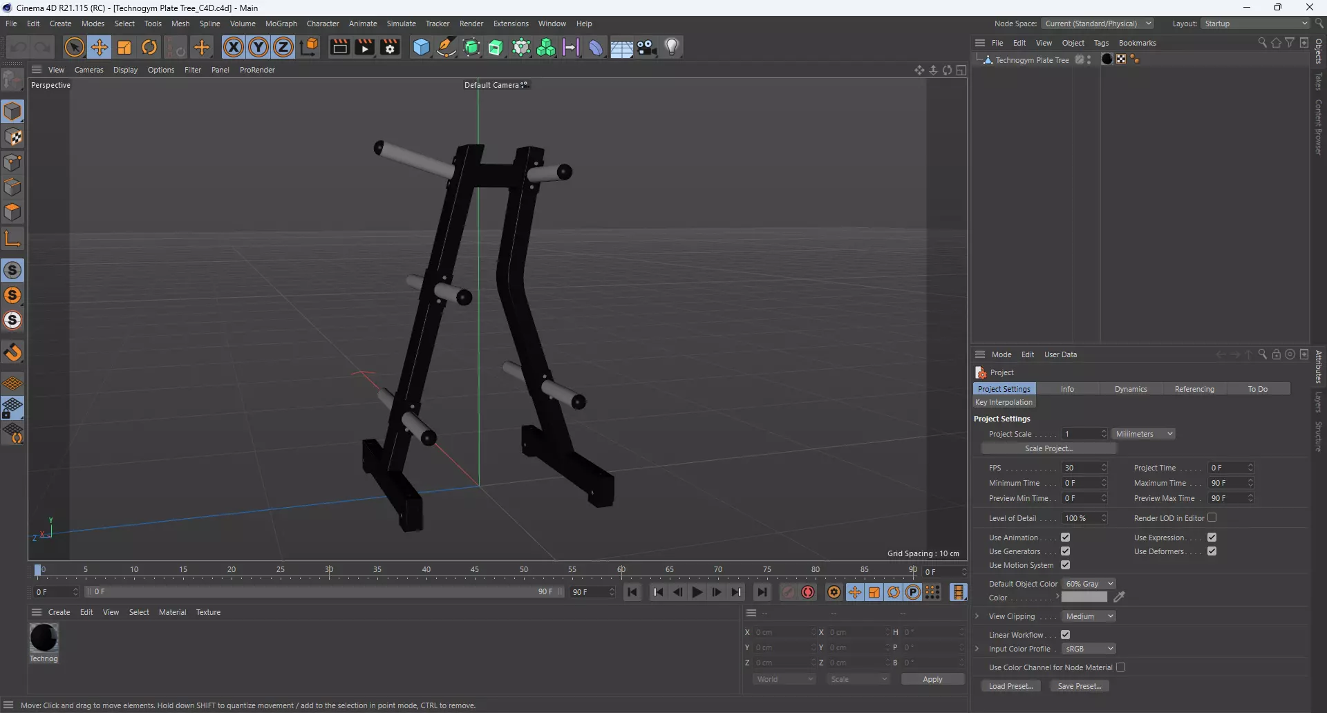 Technogym Plate Tree 3D model_9