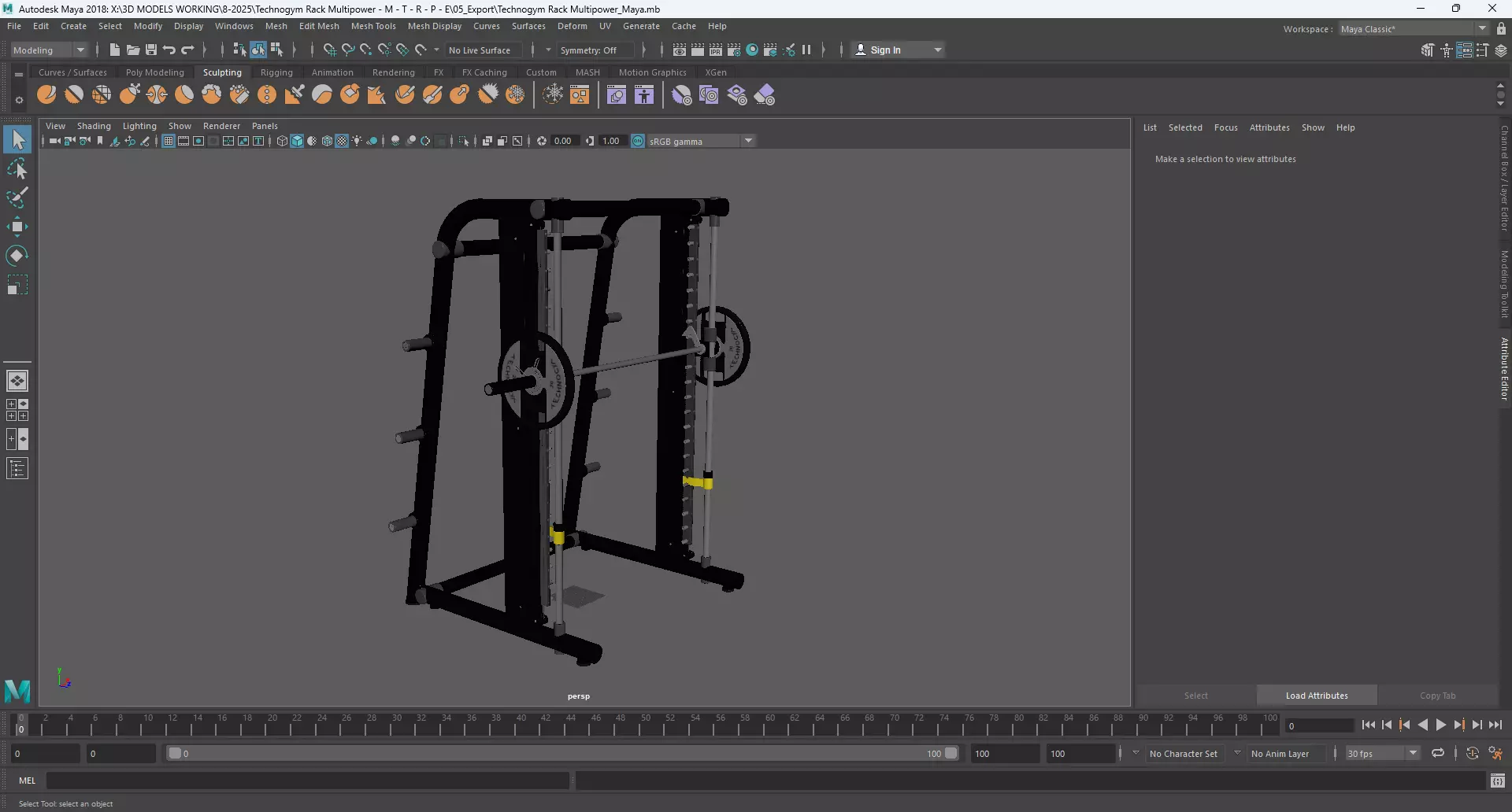 Technogym Rack Multipower 3D model_3