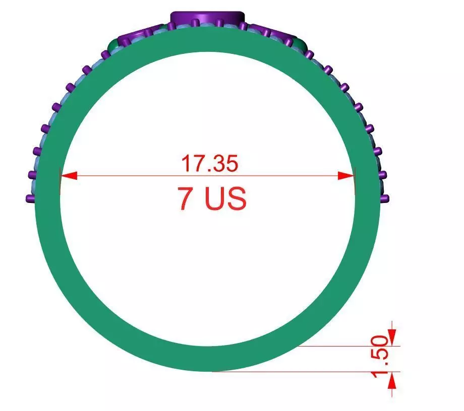 Solitaire Ring 3D print model_4