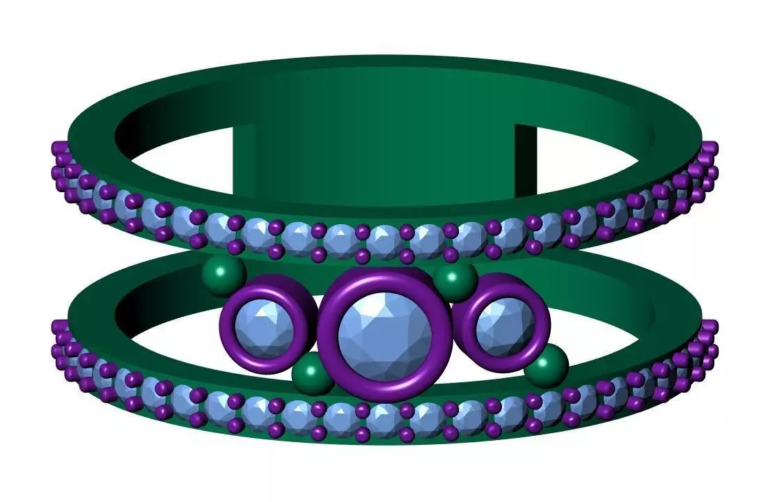 Solitaire Ring 3D print model_11