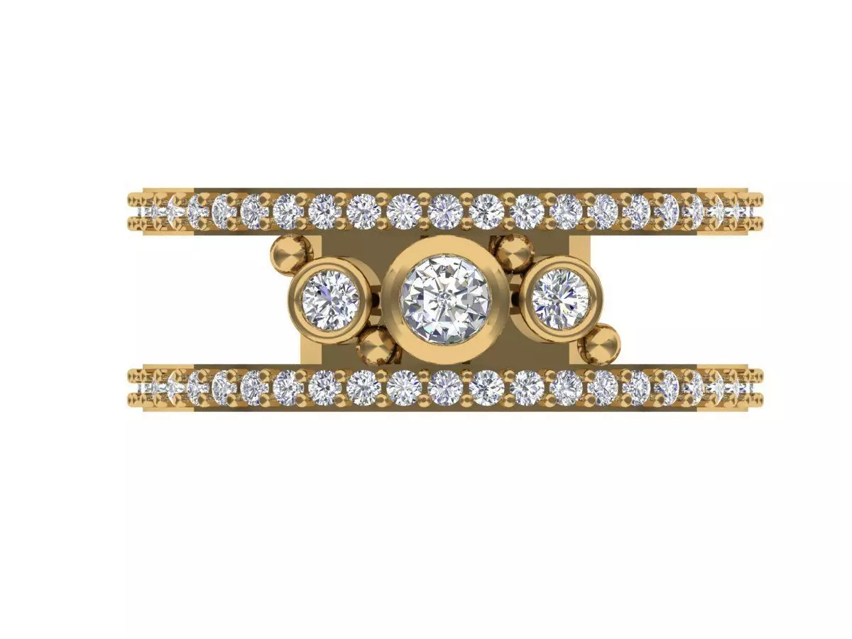 Solitaire Ring 3D print model_0