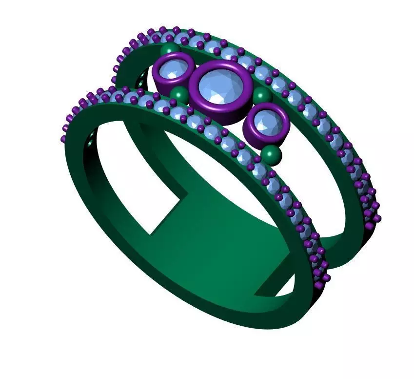 Solitaire Ring 3D print model_10