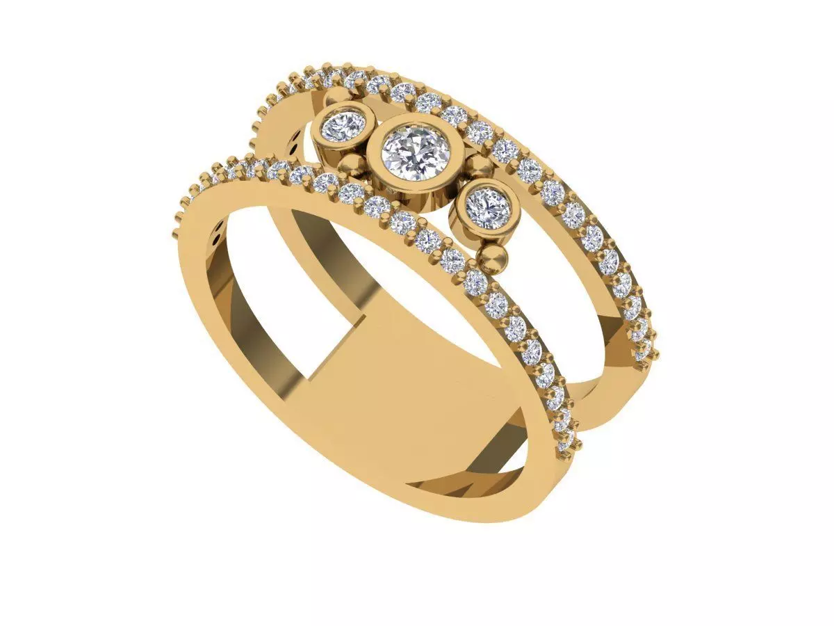Solitaire Ring 3D print model_1