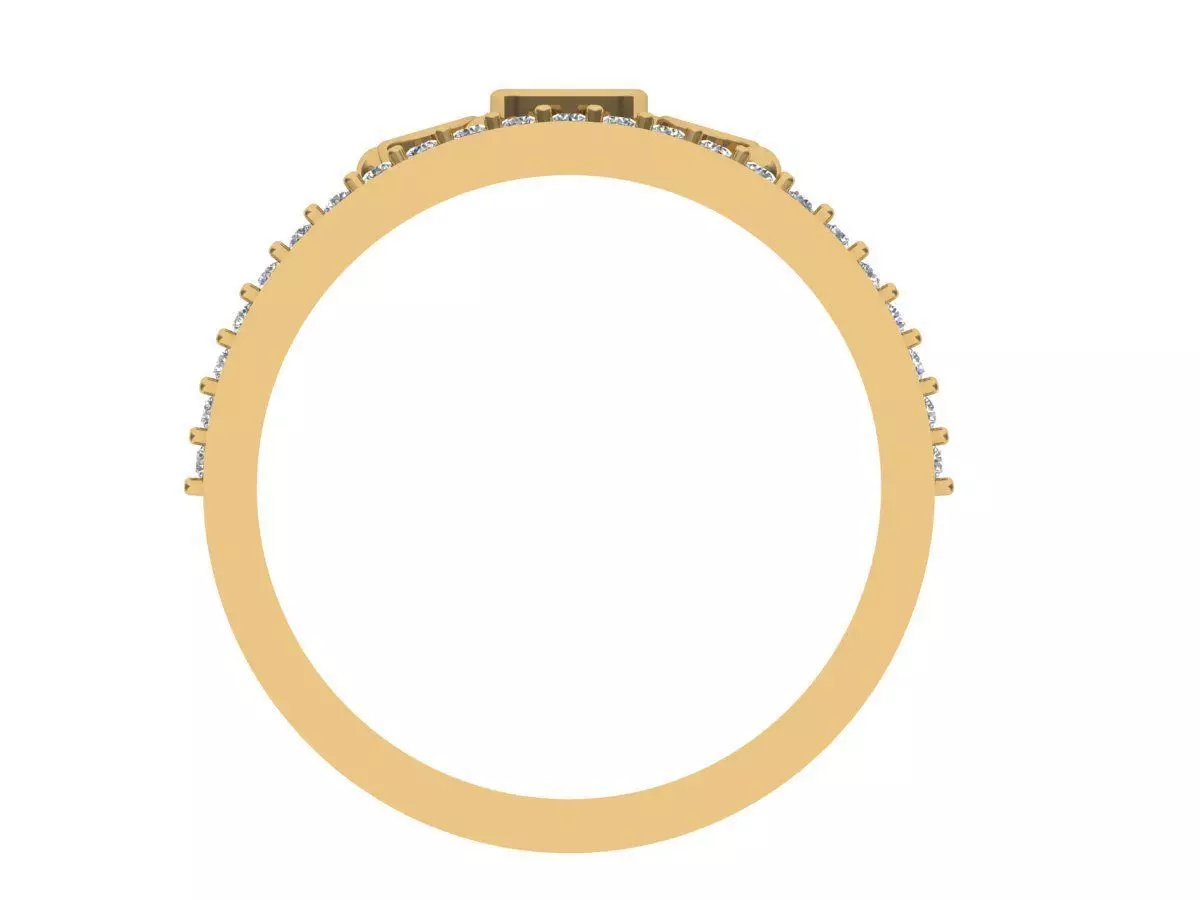 Solitaire Ring 3D print model_3