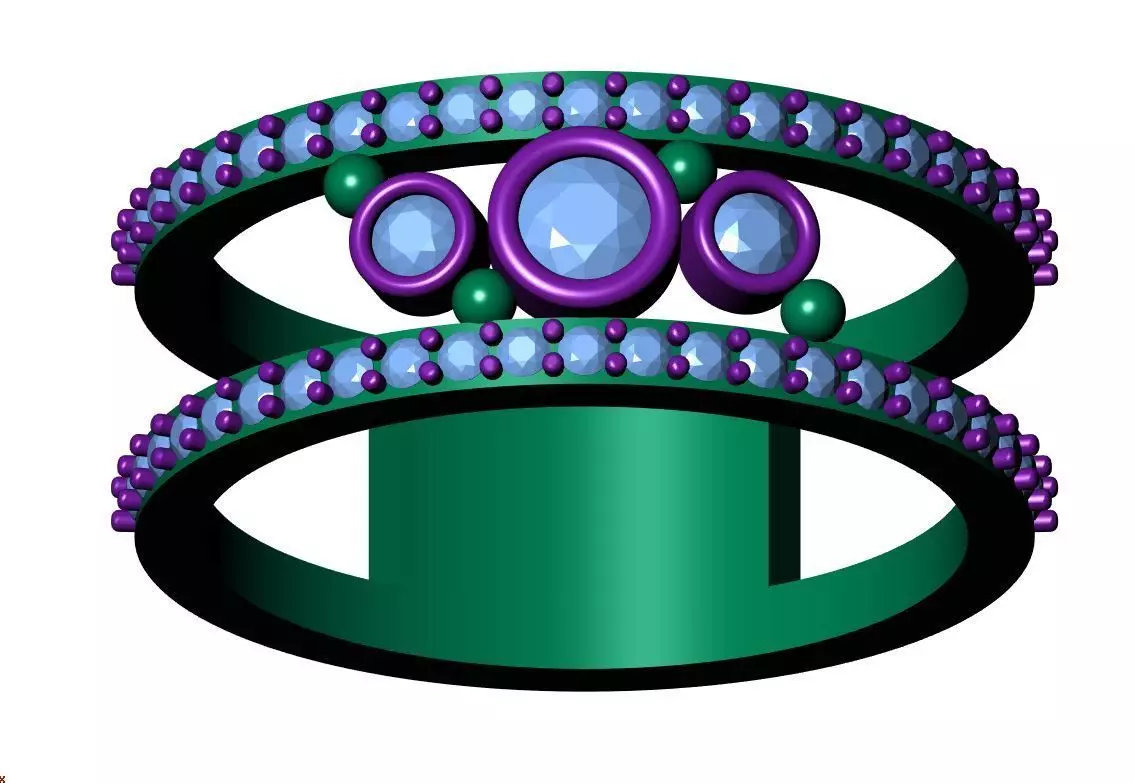 Solitaire Ring 3D print model_9