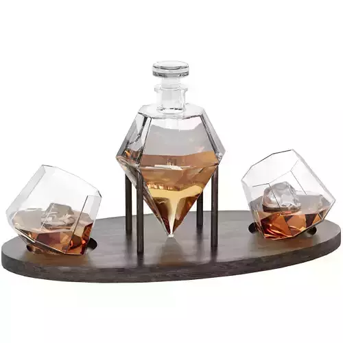 N16 Whiskey Decanter with glasses 