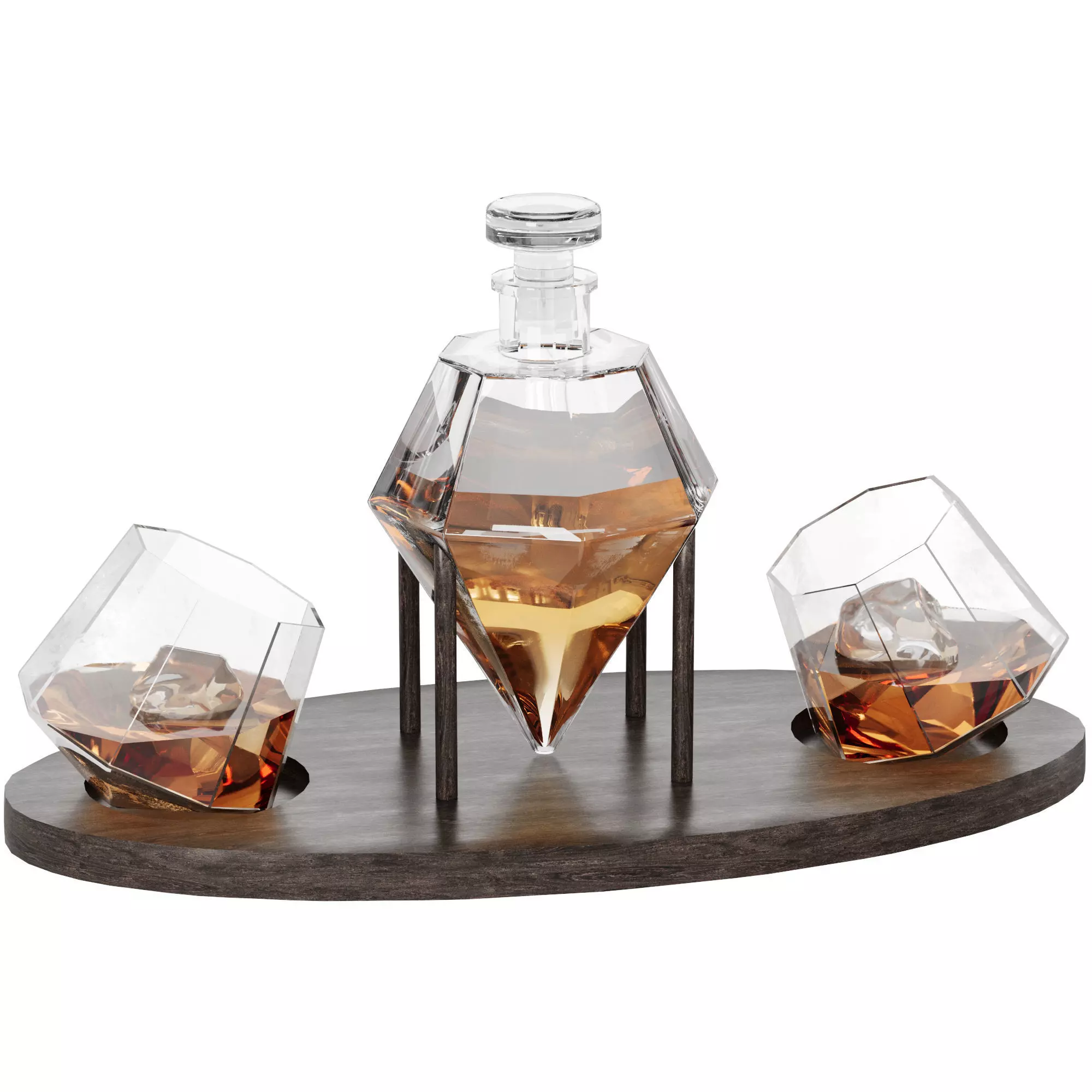 N16 Whiskey Decanter with glasses  3D model_0