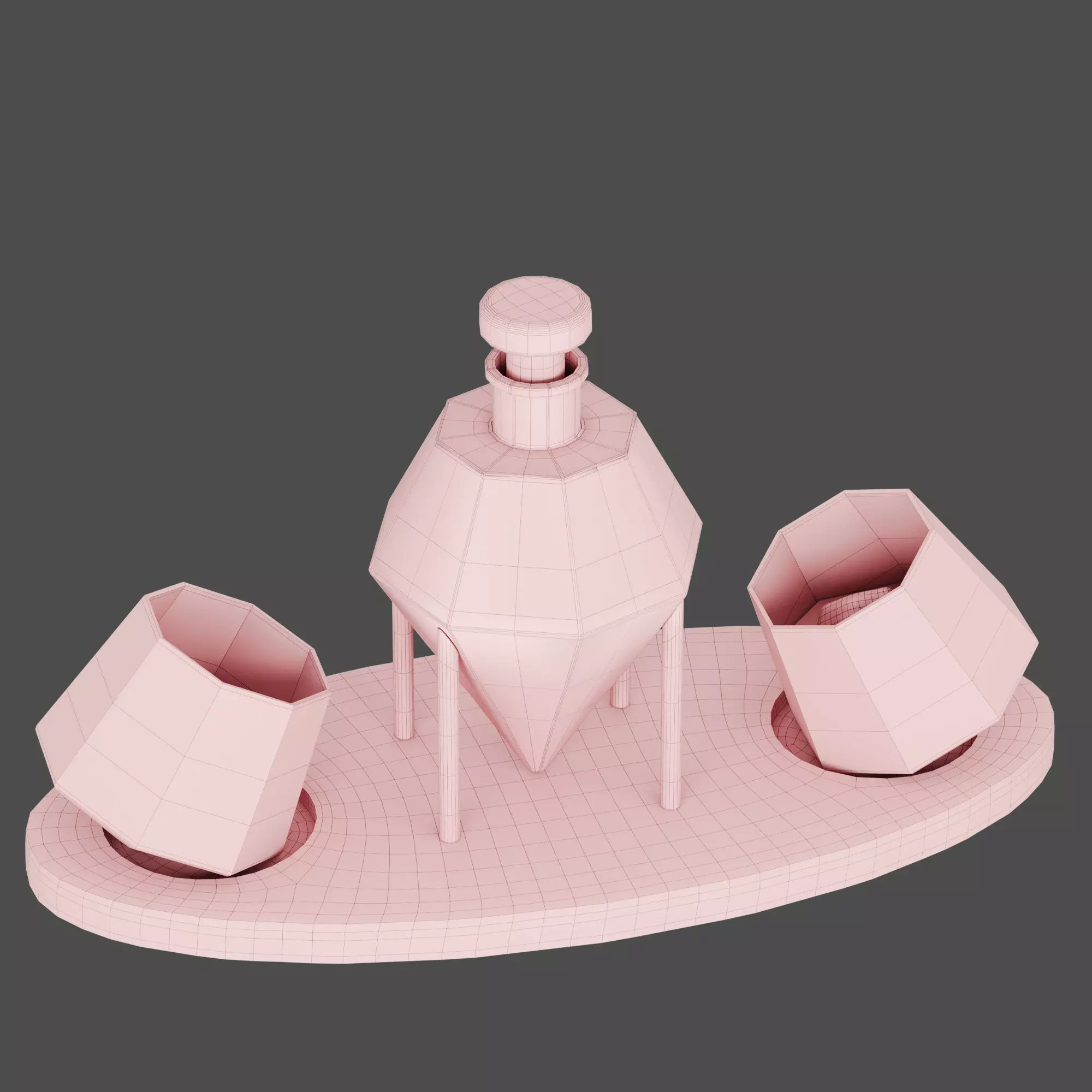 N16 Whiskey Decanter with glasses  3D model_5