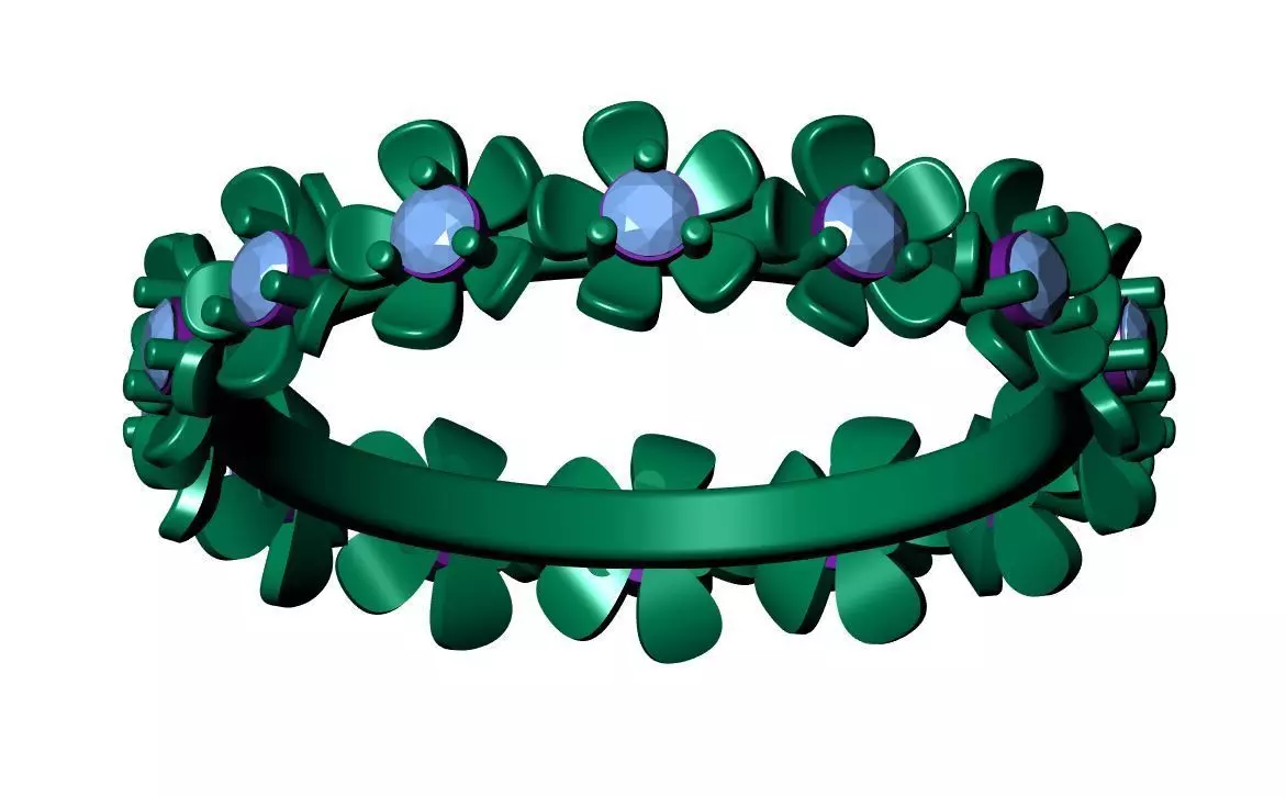 Solitaire Ring 3D print model_7