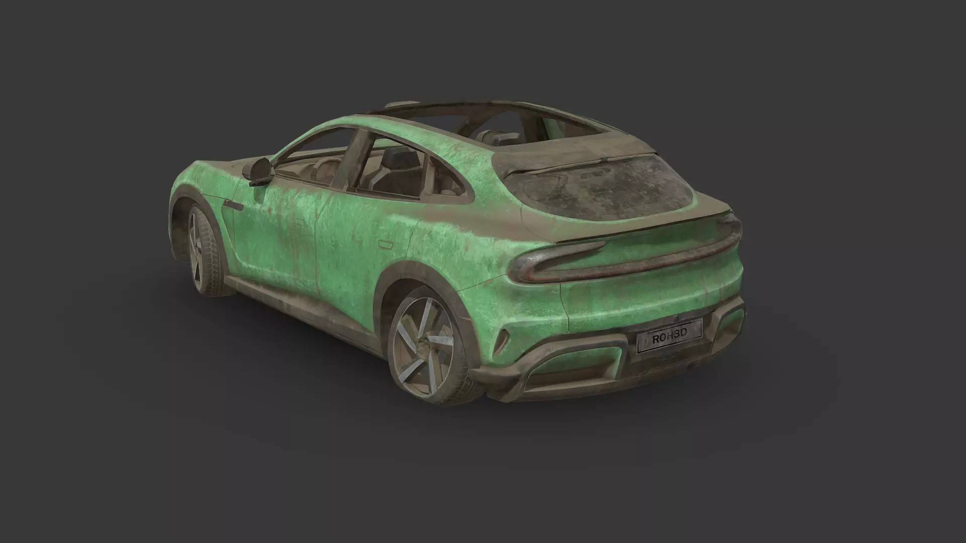 Abandoned Car - Xiaomi YU7 2025 Low-poly 3D model_1