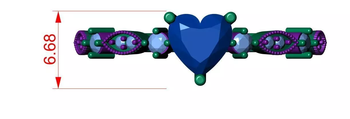 Solitaire Ring 3D print model_10