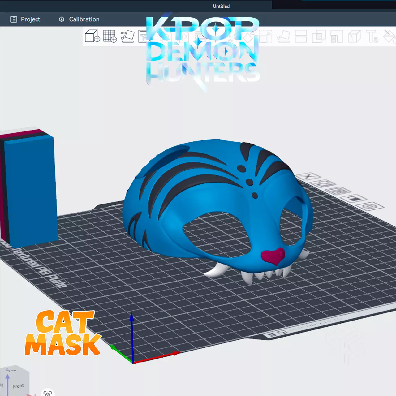 Derpy Tiger Cat Mask  K-Pop Inspired Pet Cosplay Mask 3D print model_3