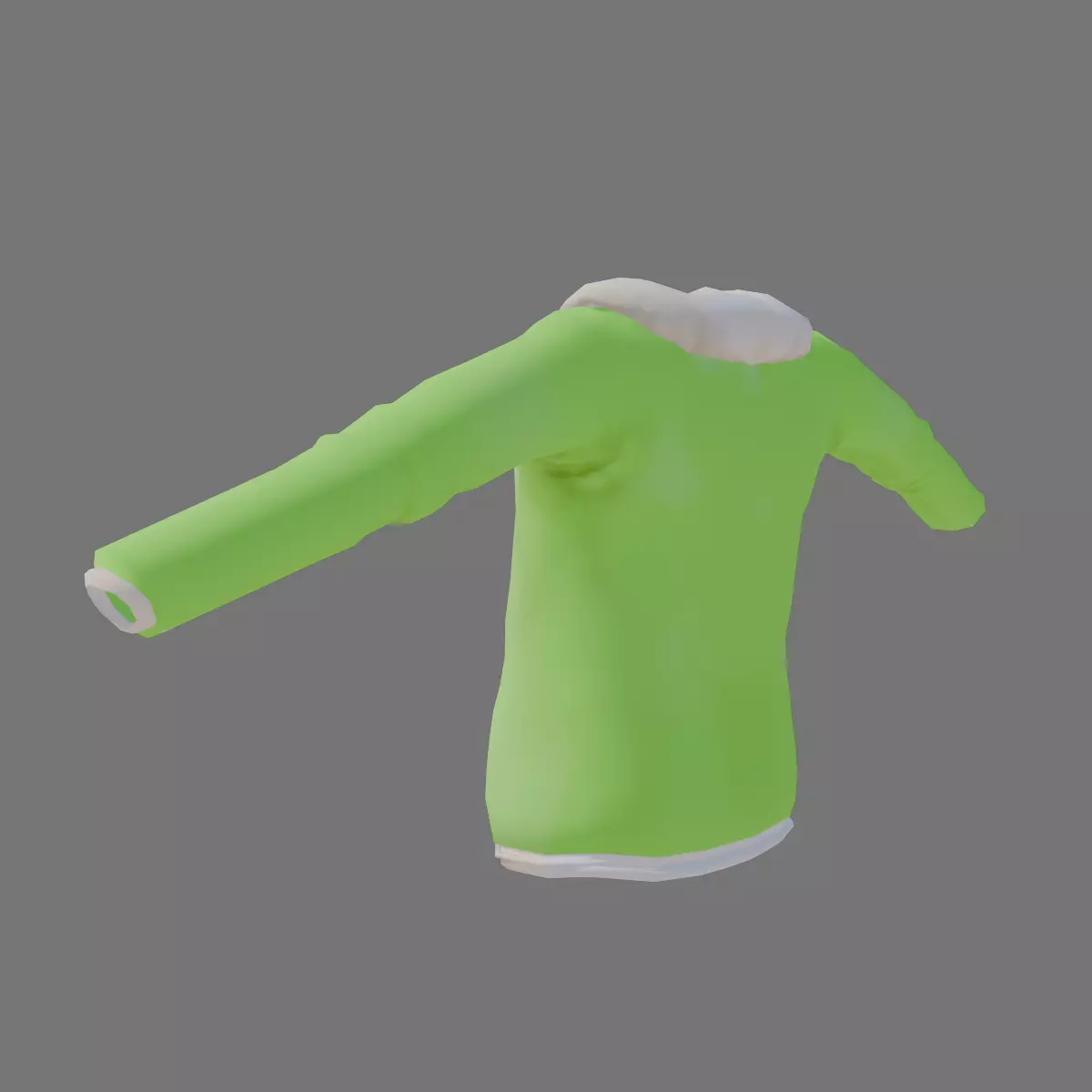 Stylished hoodie 01 Low-poly 3D model_4