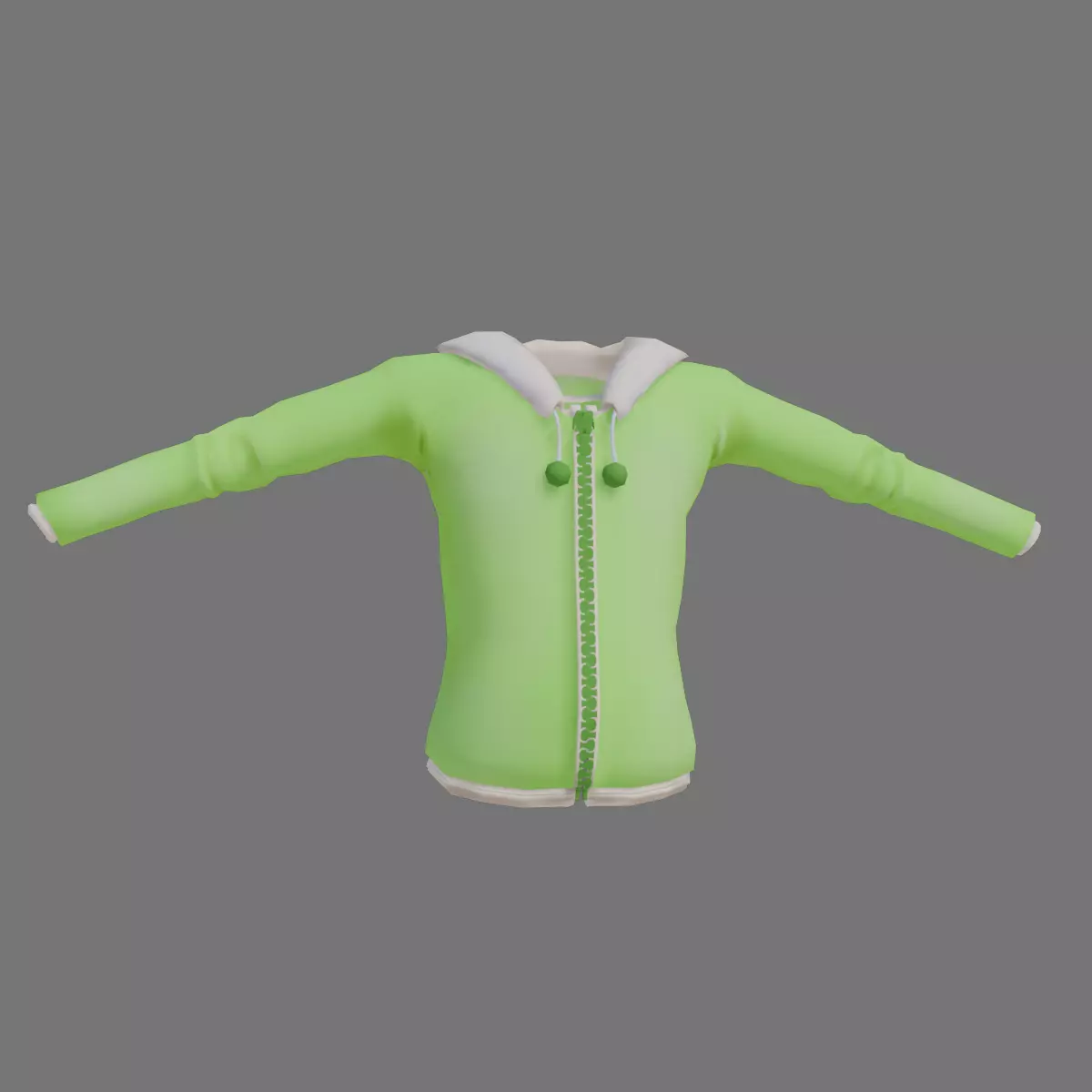 Stylished hoodie 01 Low-poly 3D model_0