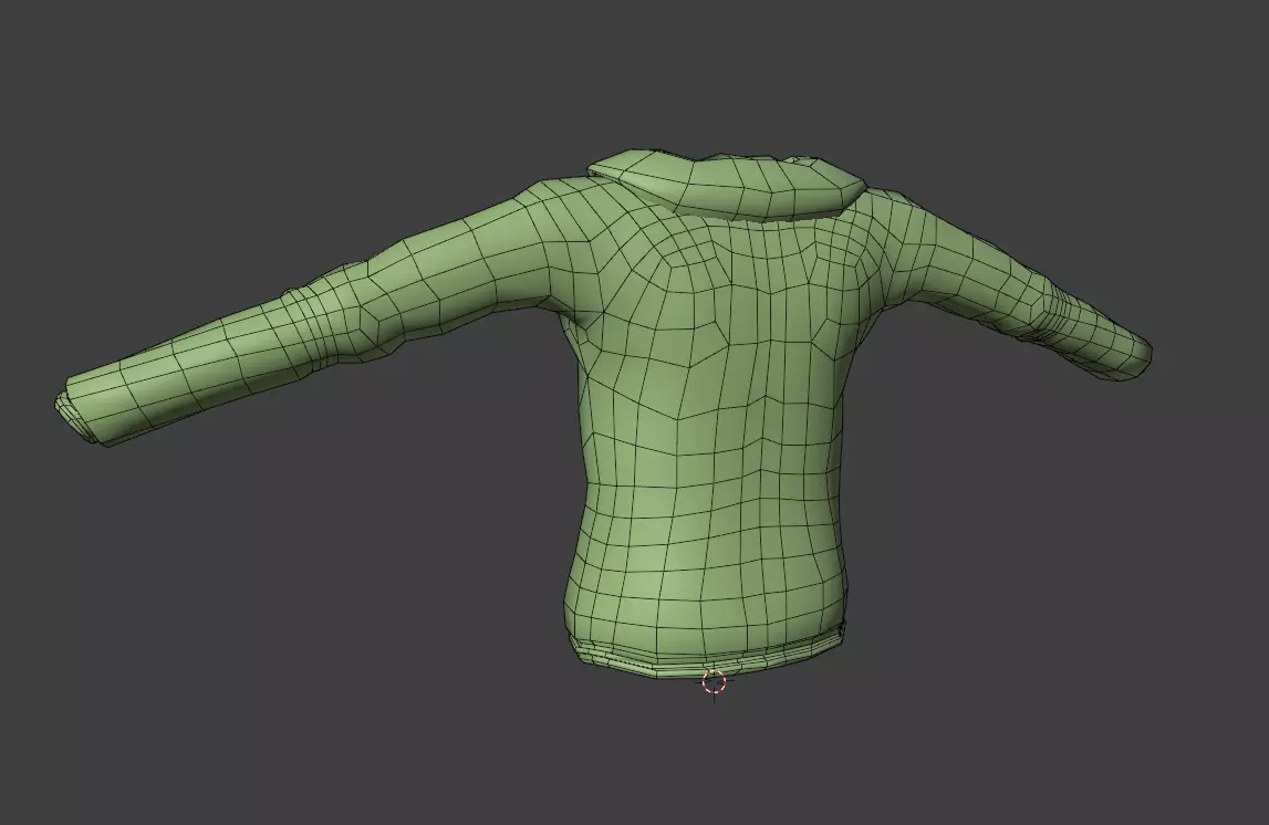 Stylished hoodie 01 Low-poly 3D model_10