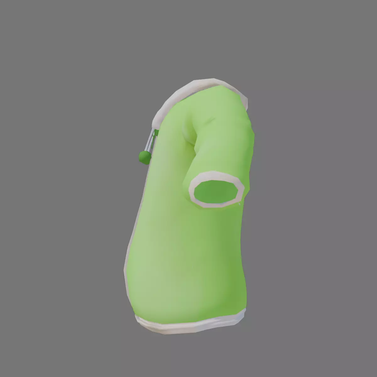 Stylished hoodie 01 Low-poly 3D model_3