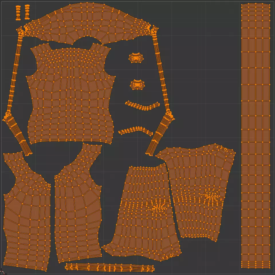 Stylished hoodie 01 Low-poly 3D model_7