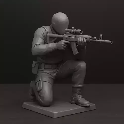 Sniper Soldier 3D Printable STL Model 