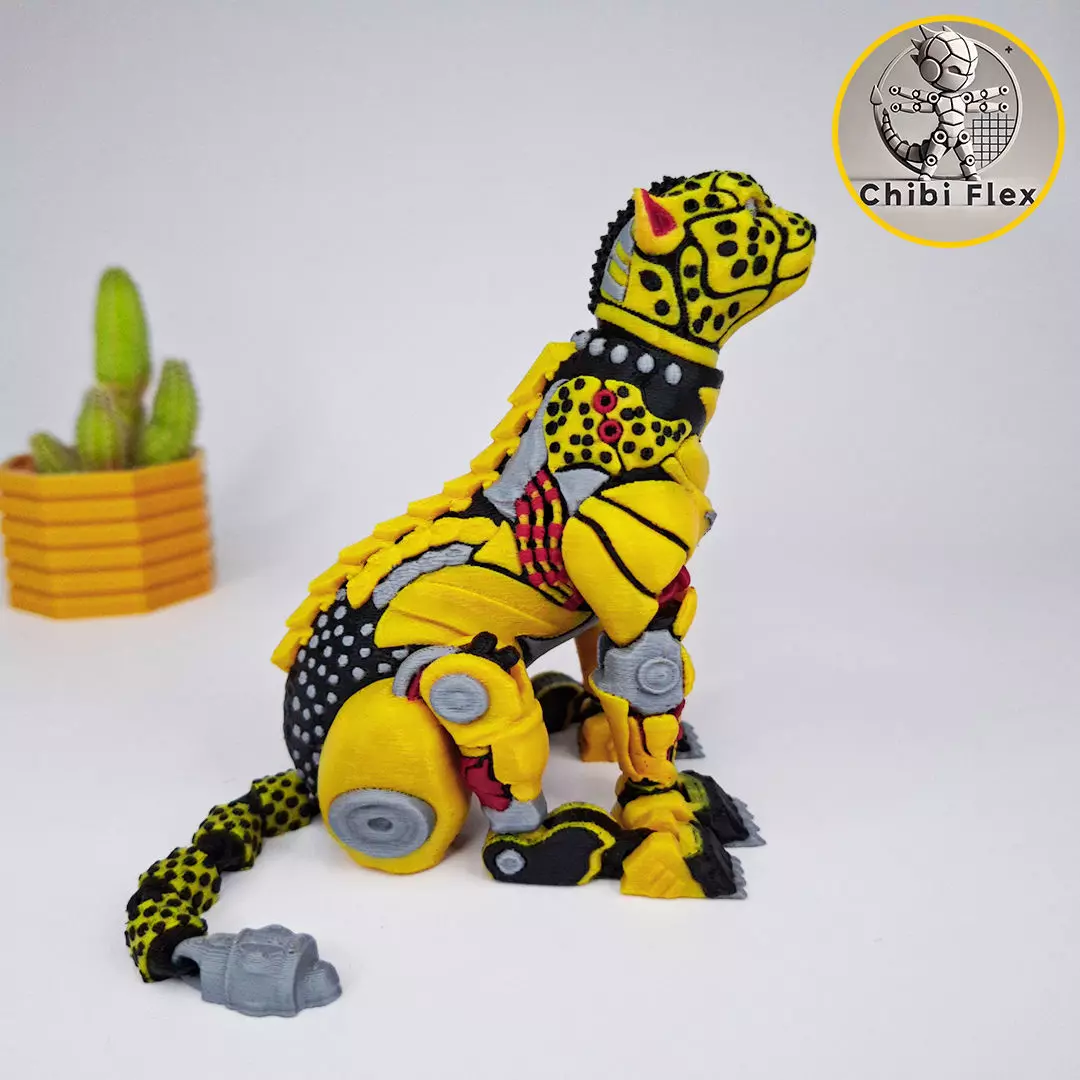 Flexi Robot Jaguar Print In Place No Supports 3D print model_2