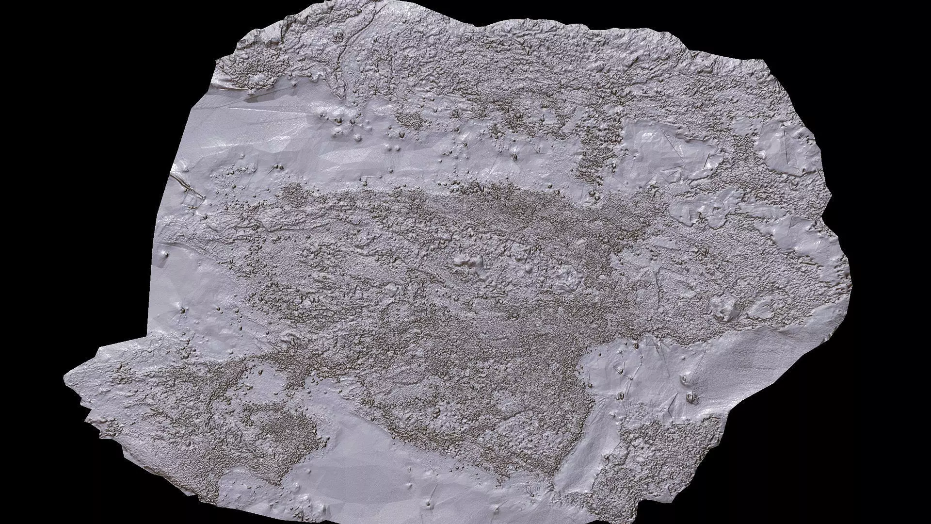 riverbed beach terrain rocks pt2 PBR photogrammetry Low-poly 3D model_6