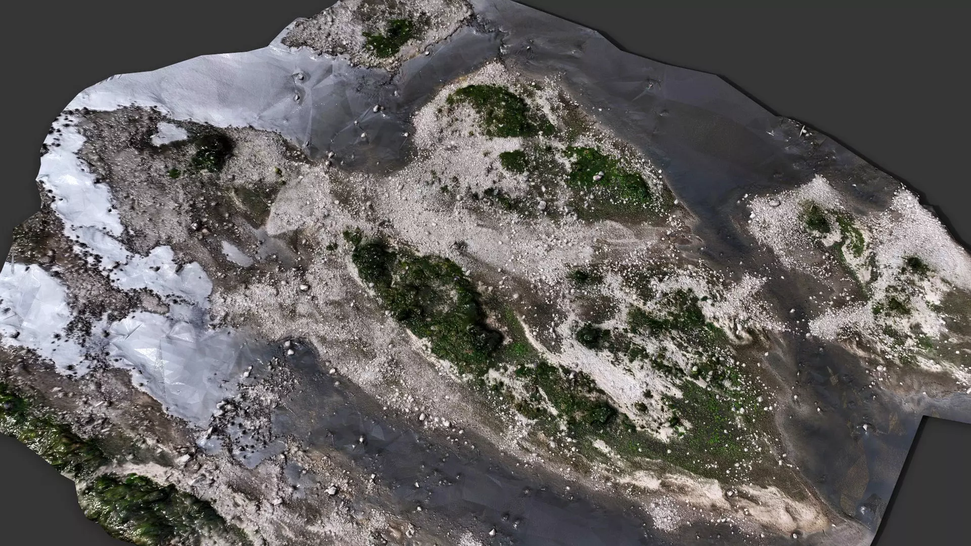 riverbed beach terrain rocks pt2 PBR photogrammetry Low-poly 3D model_5