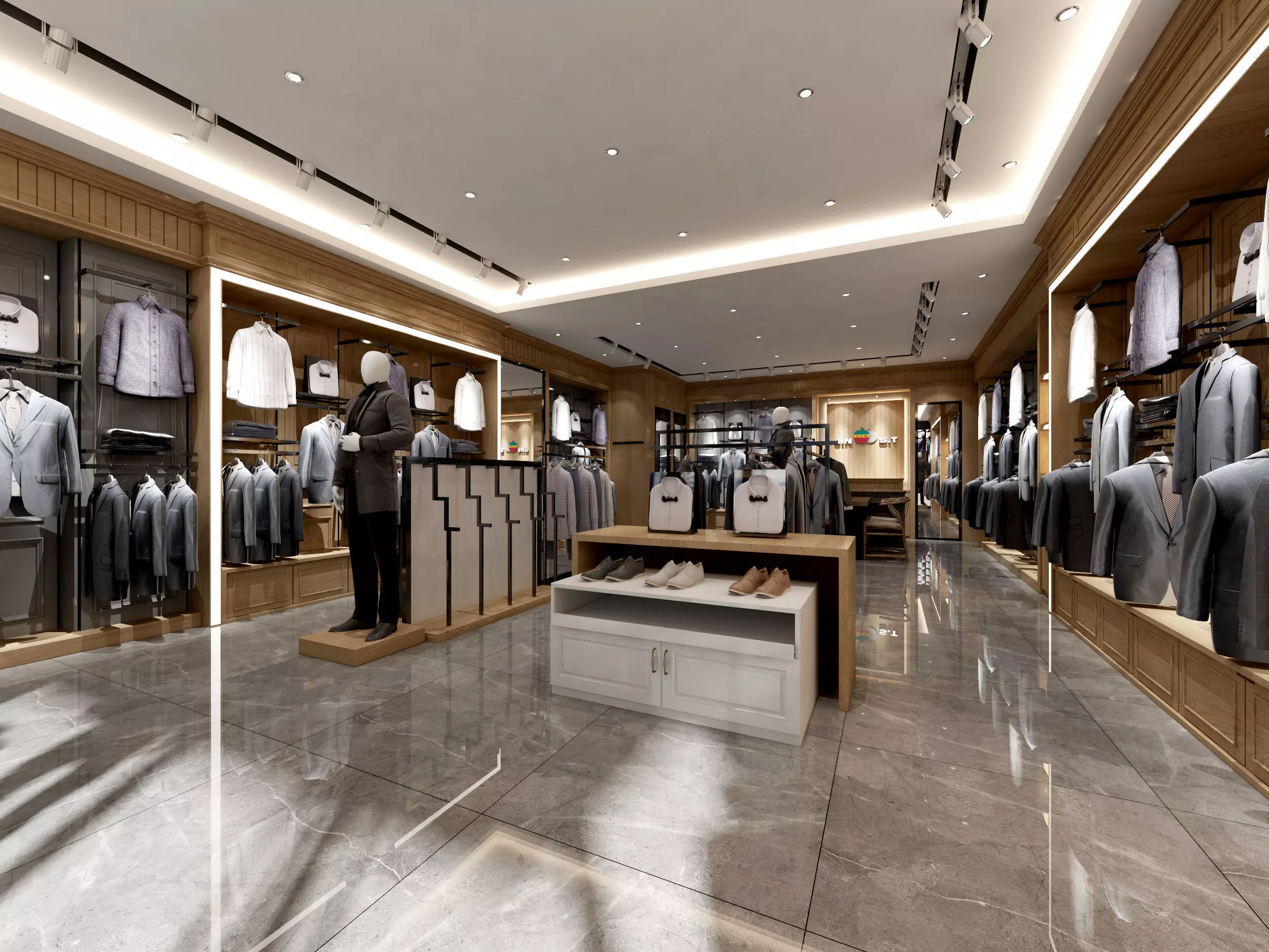 clothing store Low-poly 3D model_0