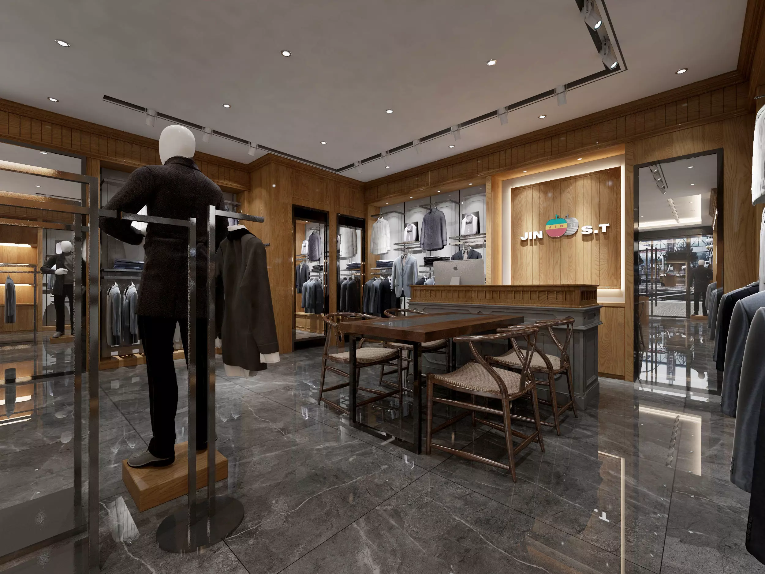 clothing store Low-poly 3D model_2