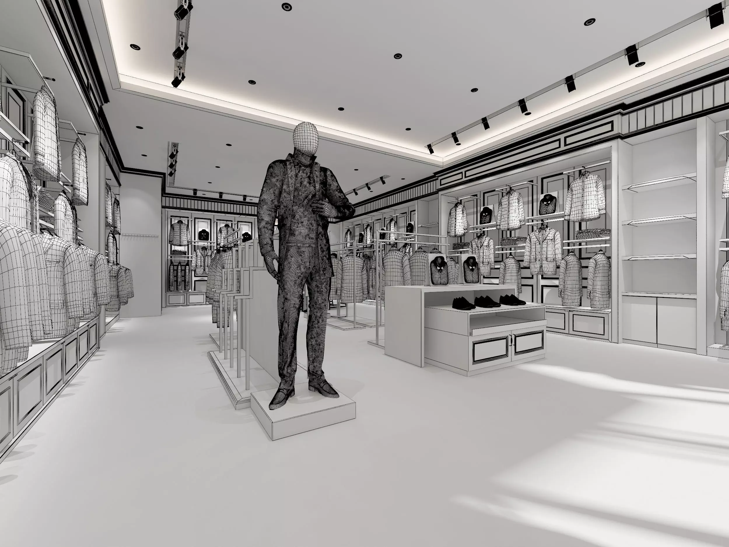 clothing store Low-poly 3D model_6