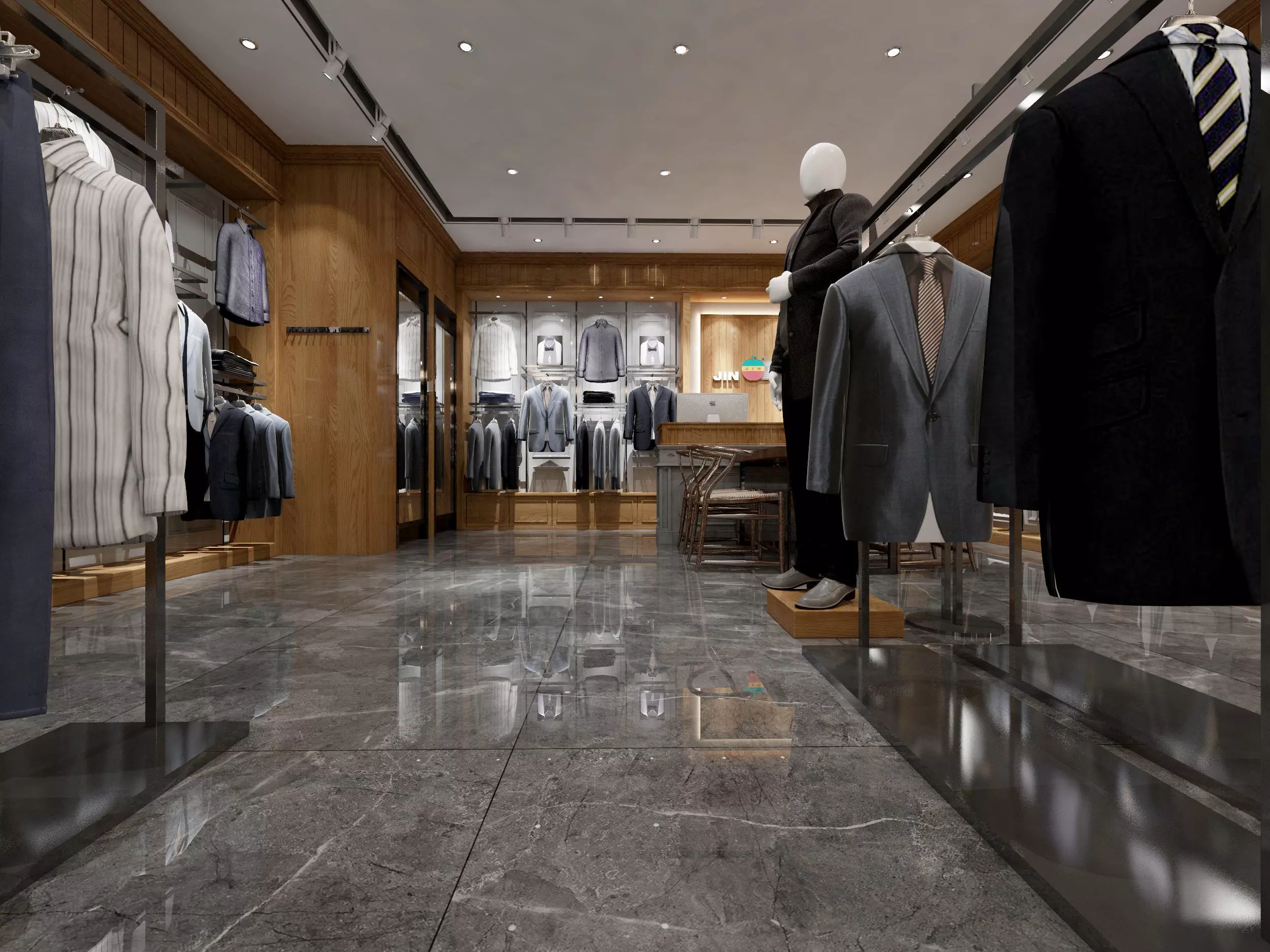 clothing store Low-poly 3D model_3