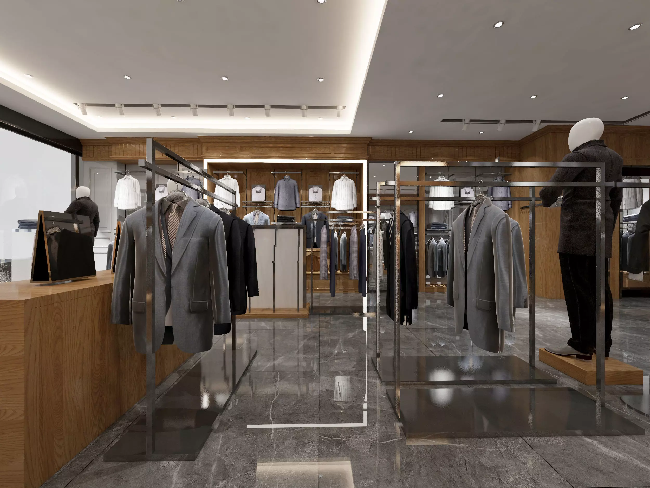 clothing store Low-poly 3D model_4