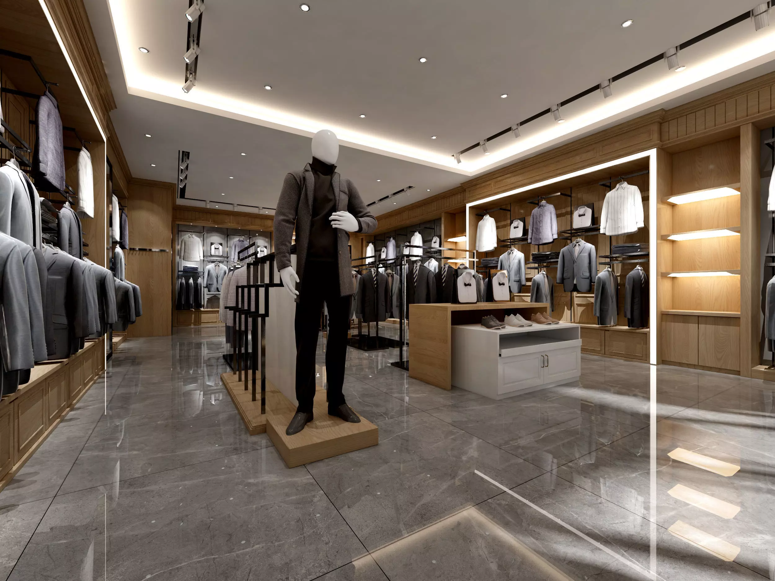 clothing store Low-poly 3D model_1