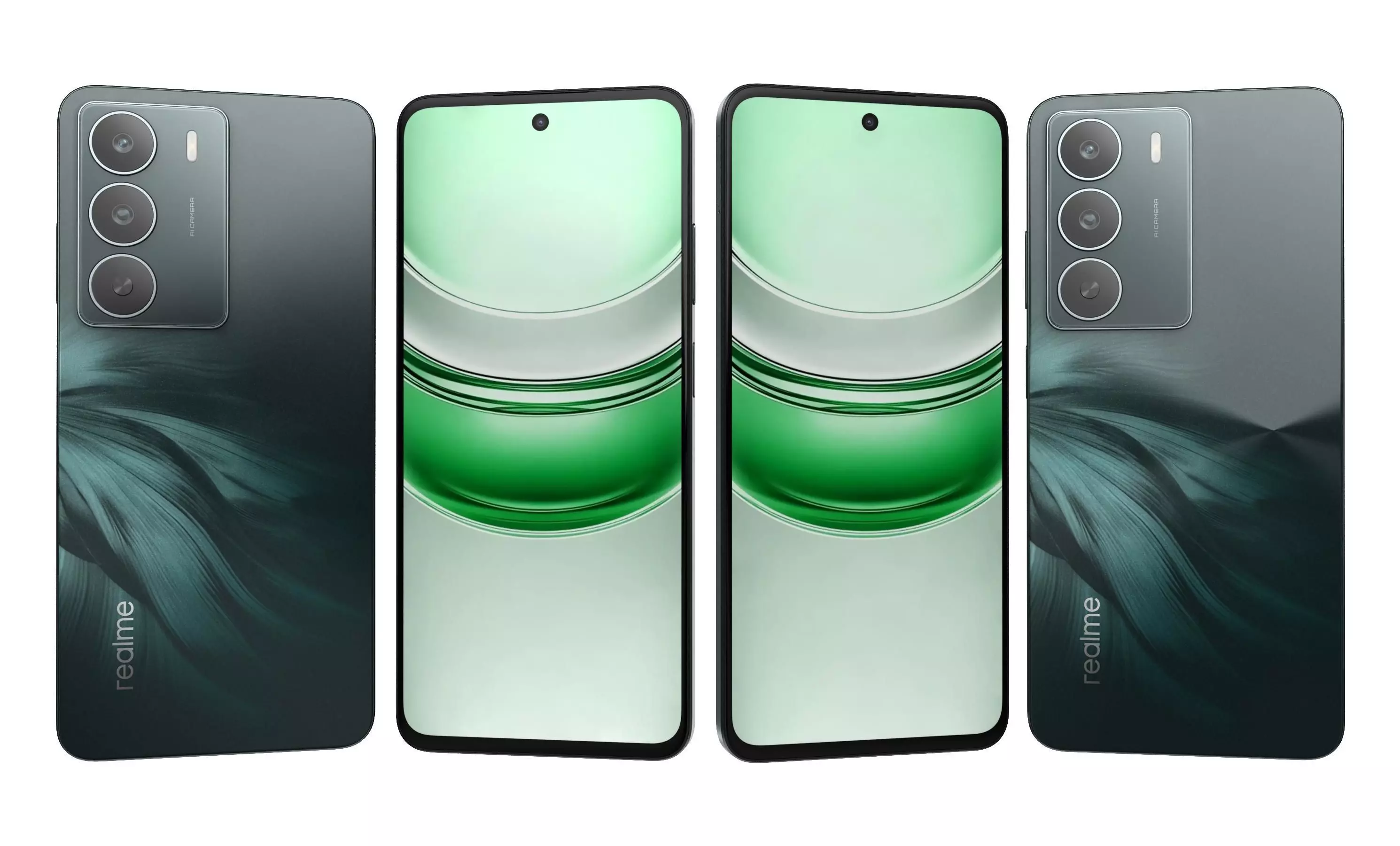 Realme P3 Lite 5G All Colors 3D model_3