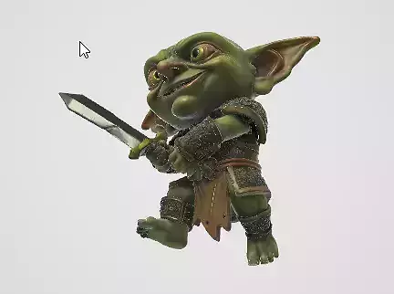 Medieval Goblin Warrior 3D Model