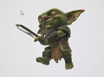 Medieval Goblin Warrior 3D Model 3D model_0