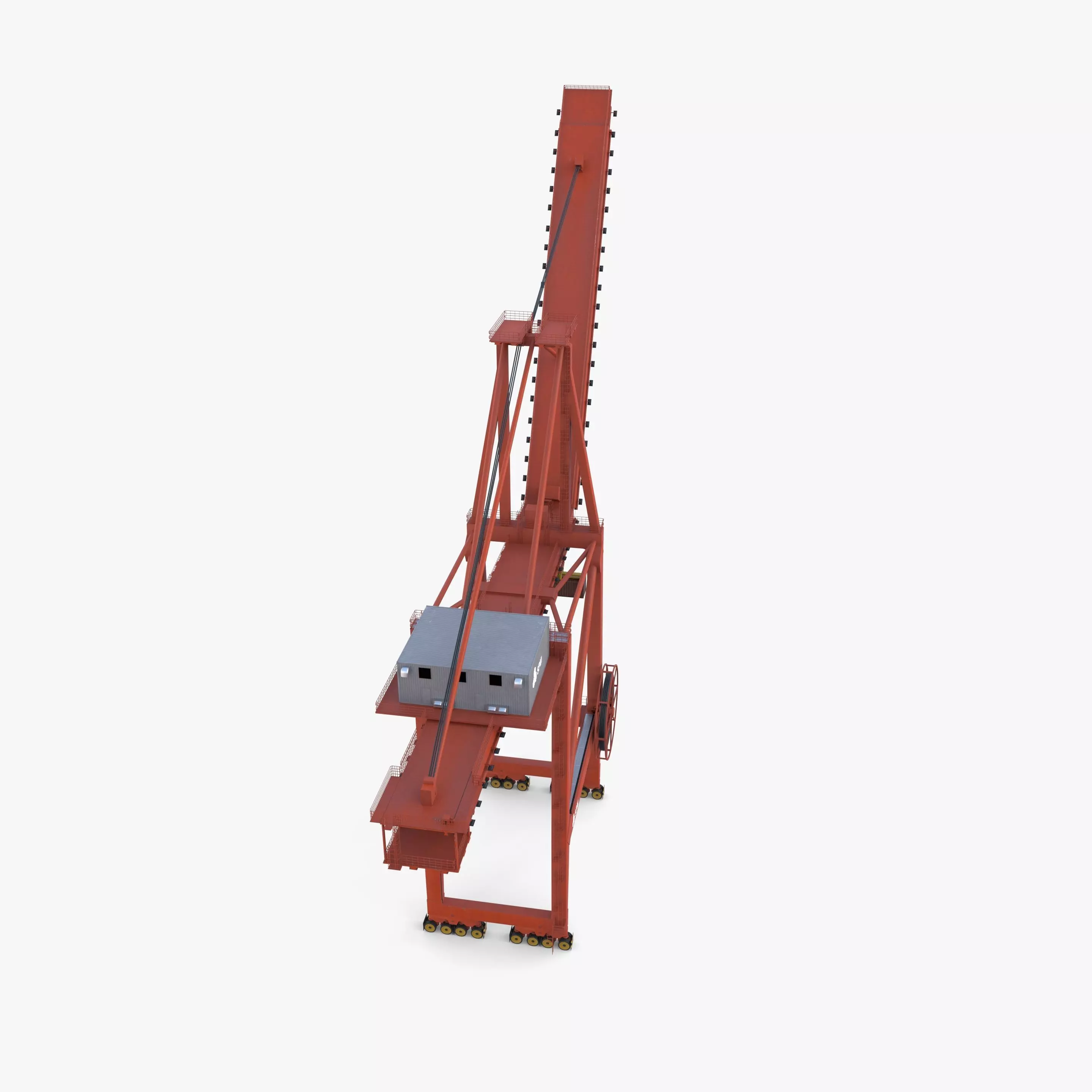 Container Port Crane V7 3D model_3