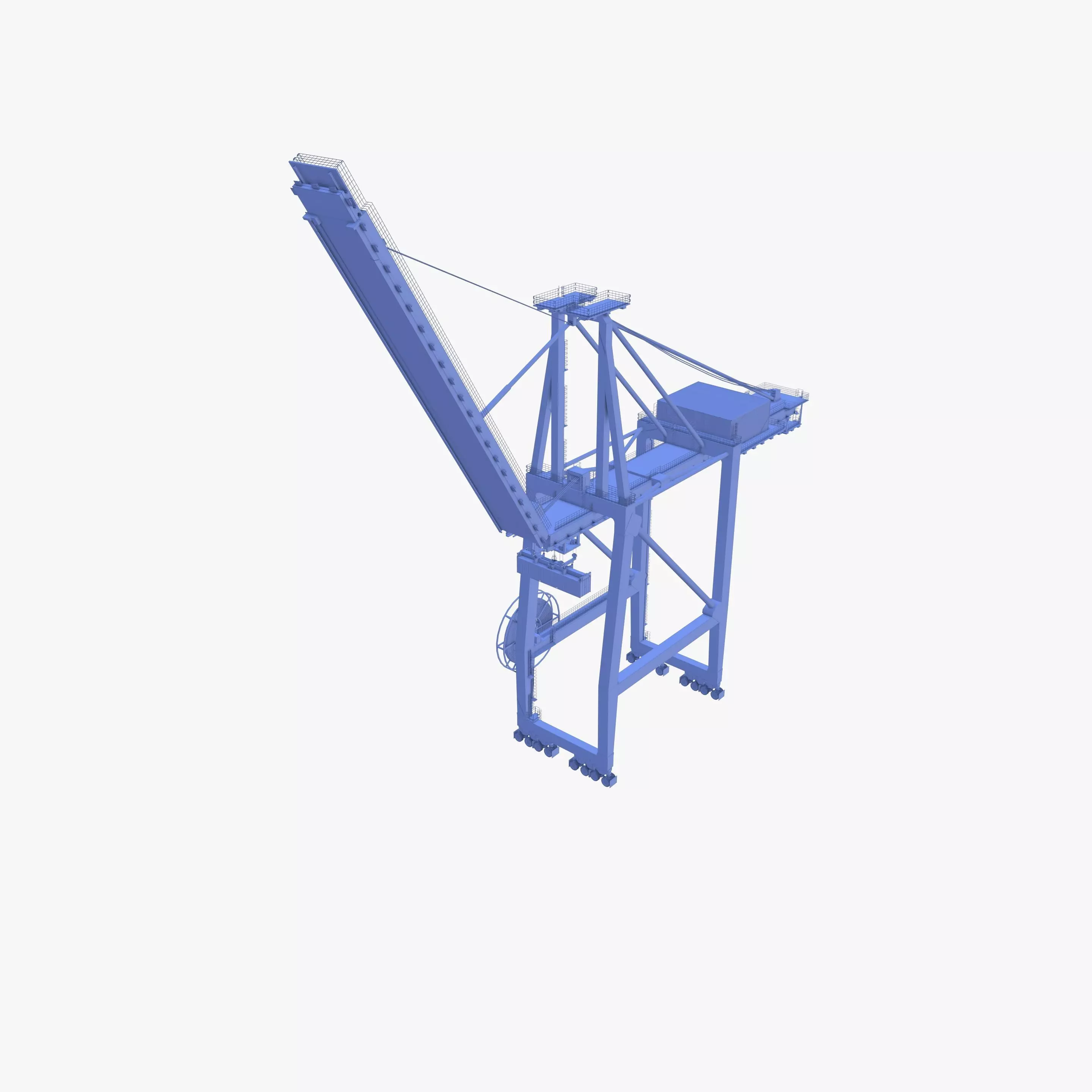 Container Port Crane V7 3D model_16