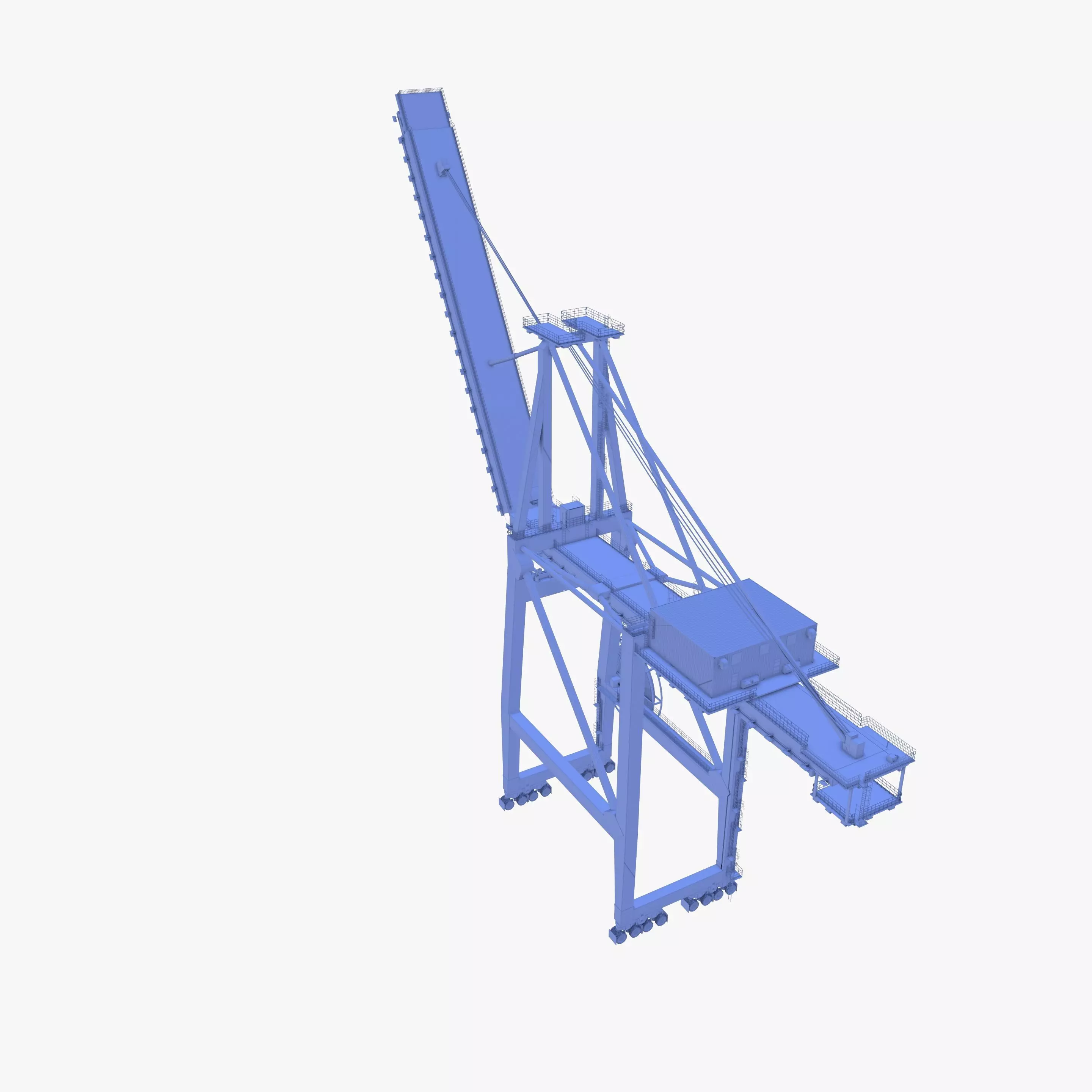 Container Port Crane V7 3D model_12