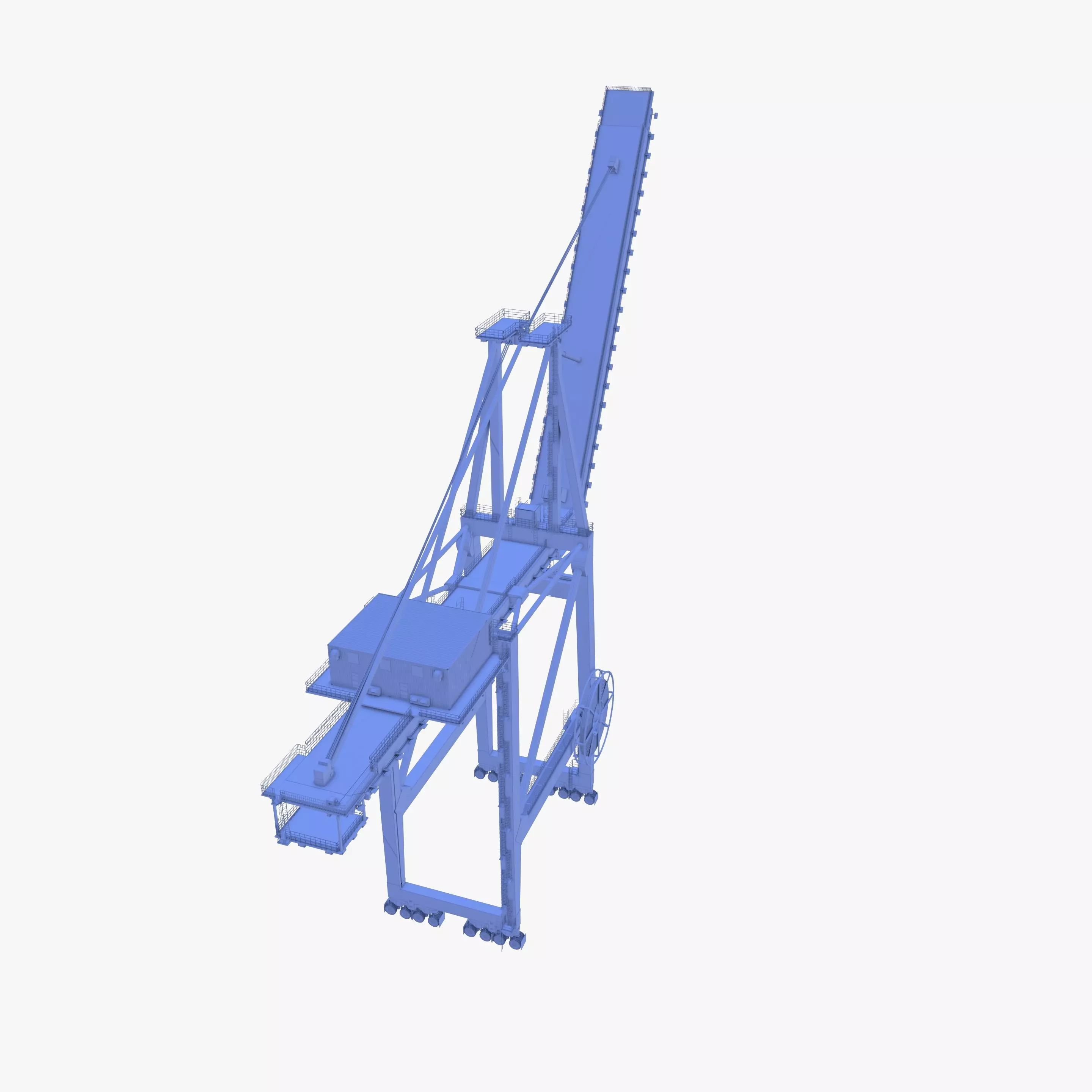 Container Port Crane V7 3D model_13