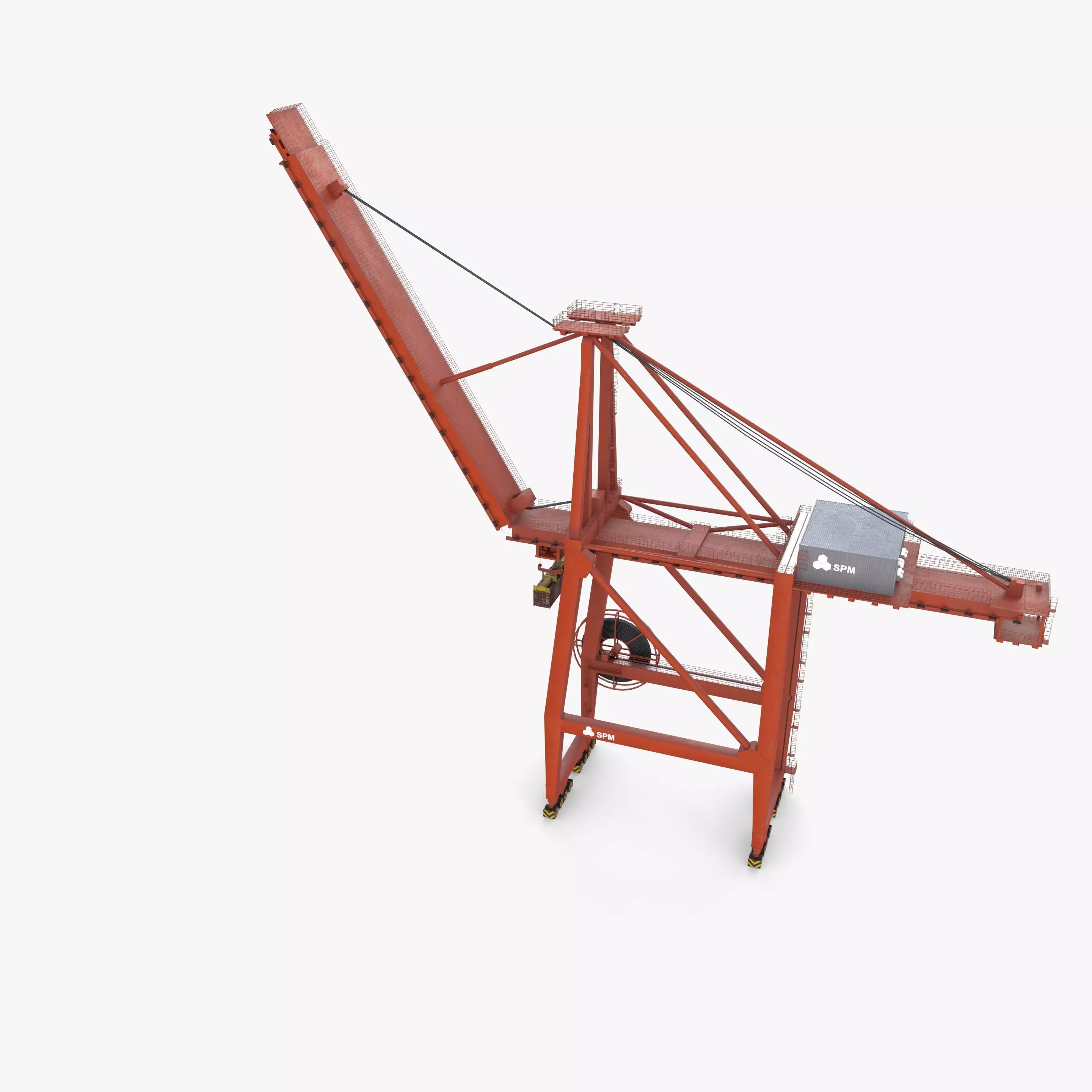 Container Port Crane V7 3D model_1