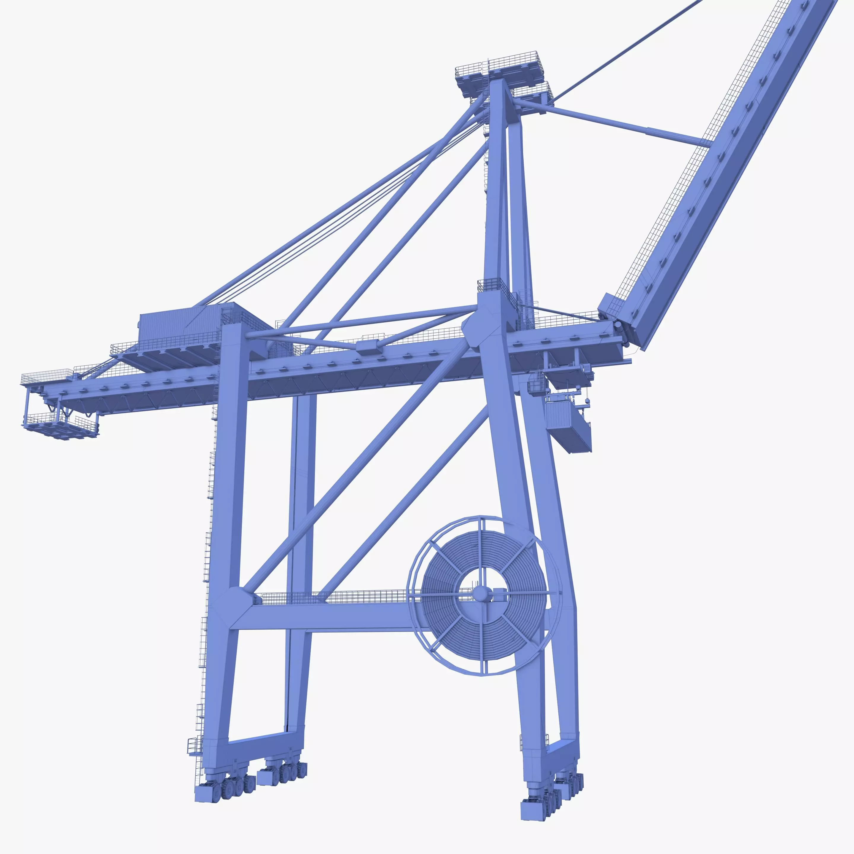 Container Port Crane V7 3D model_18