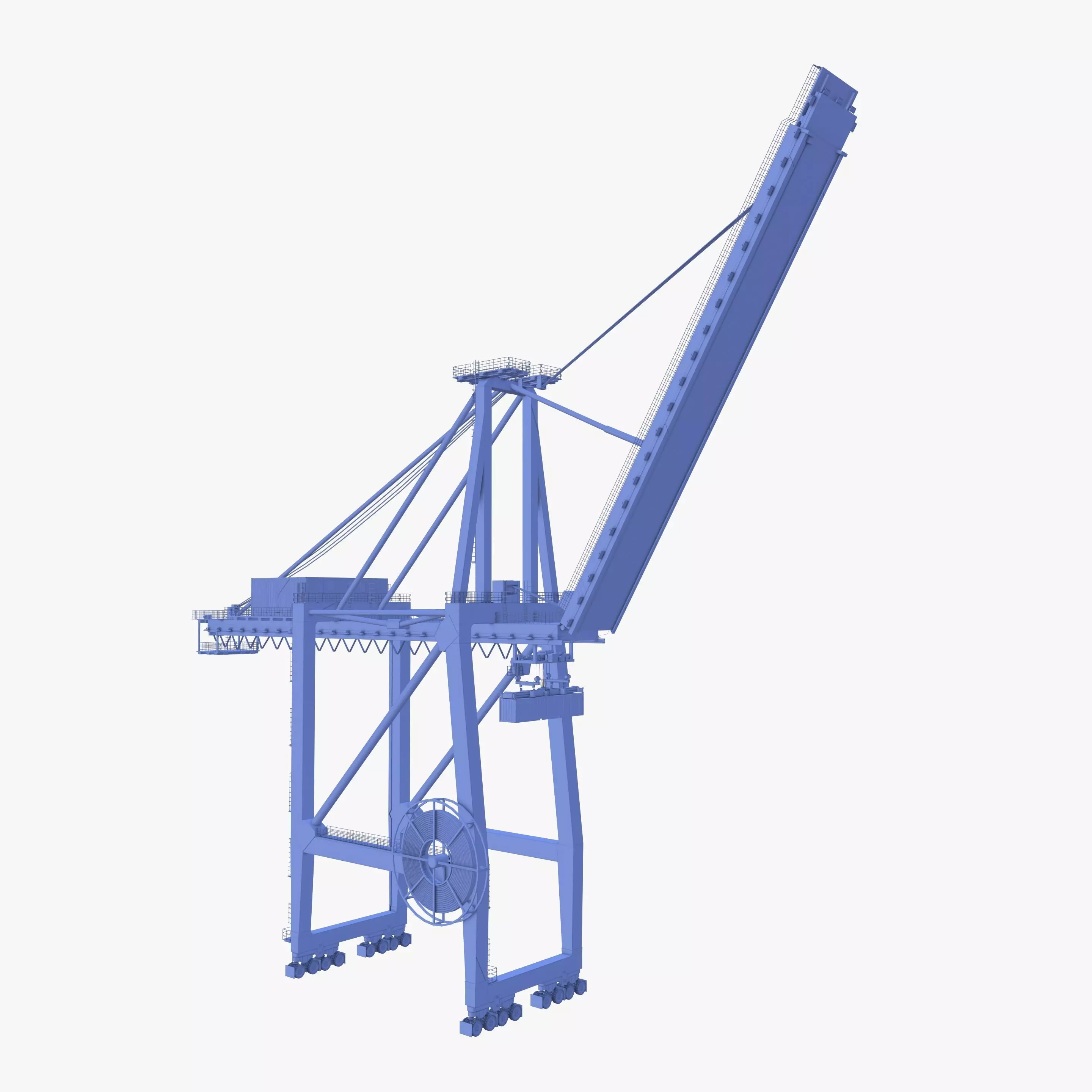 Container Port Crane V7 3D model_17