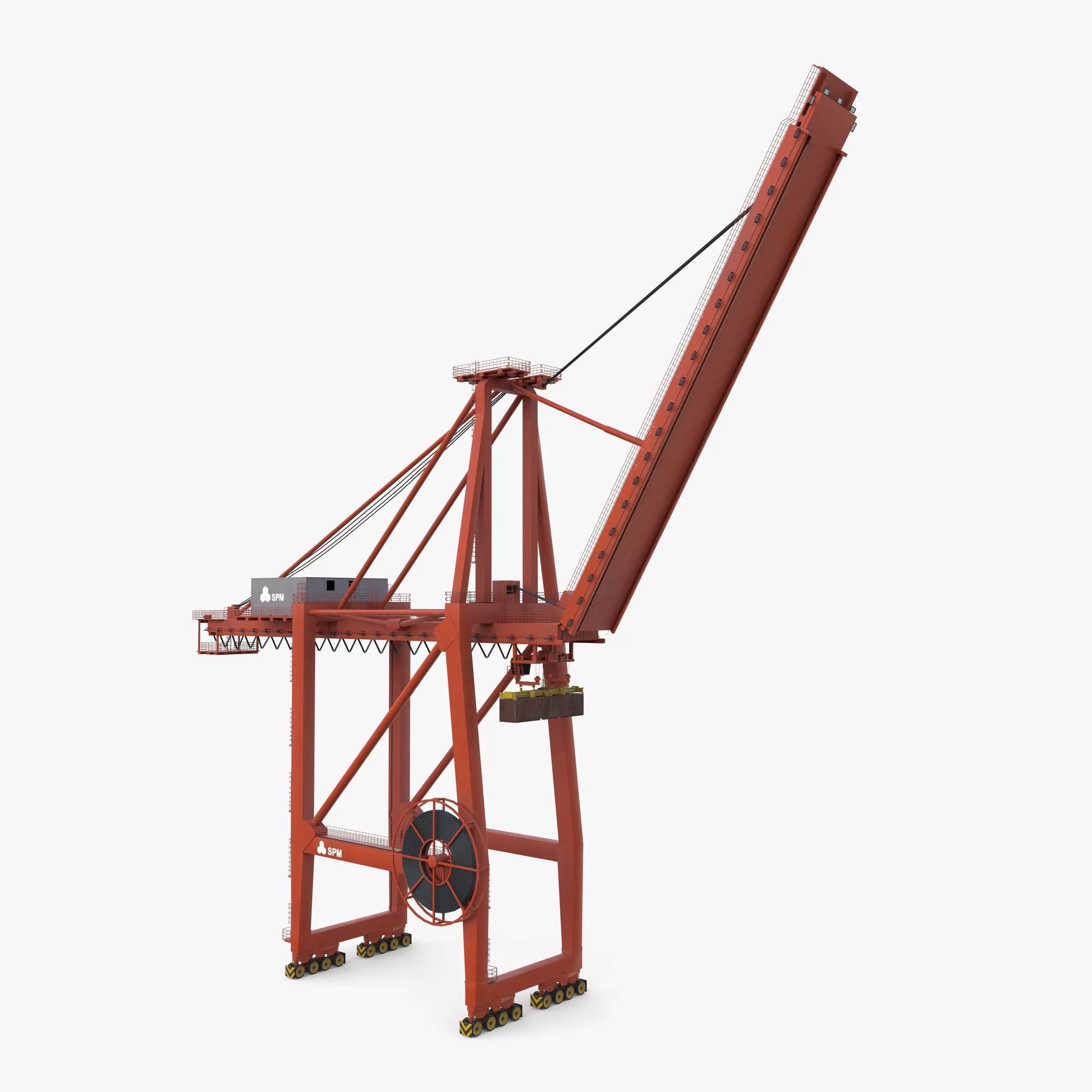 Container Port Crane V7 3D model_0