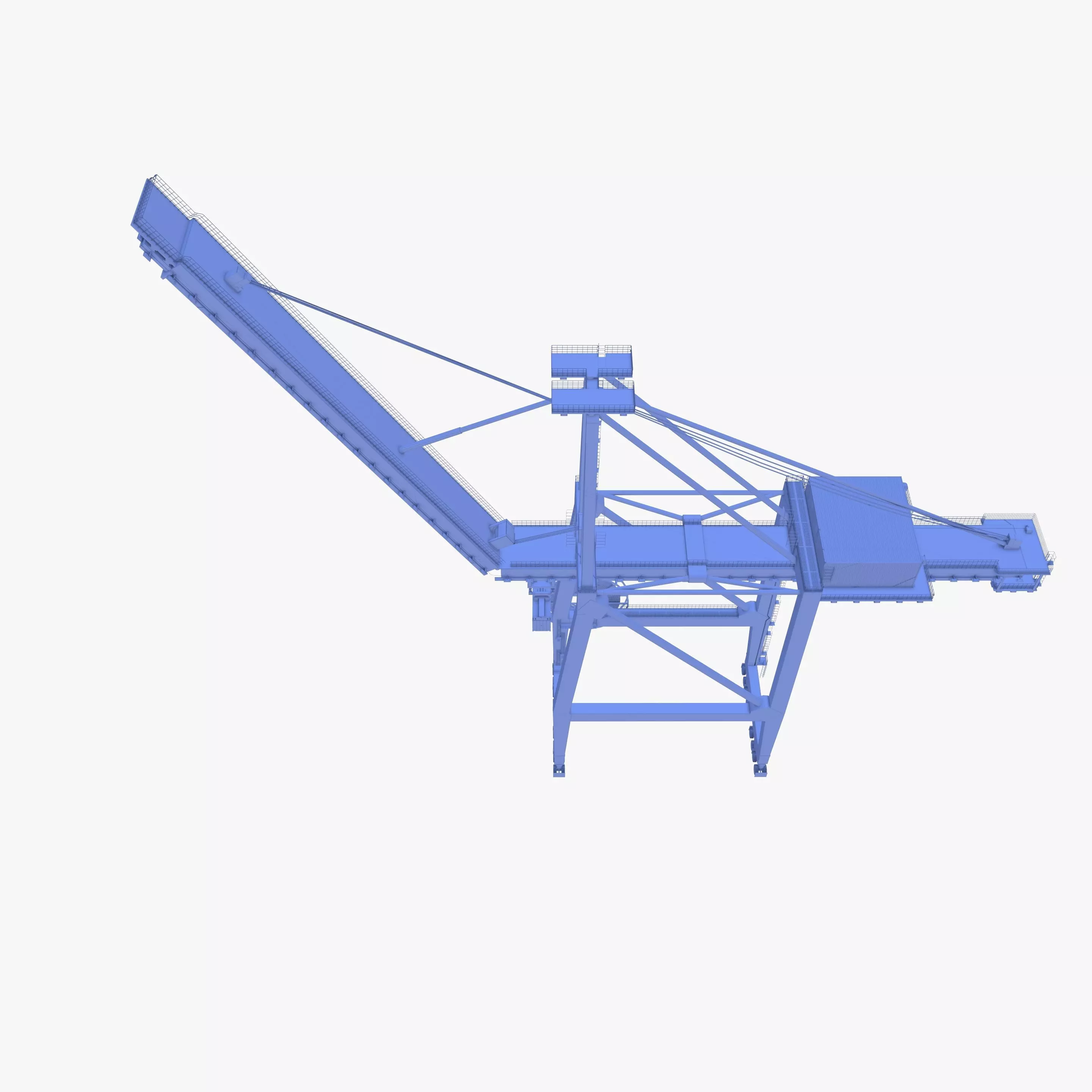Container Port Crane V7 3D model_19