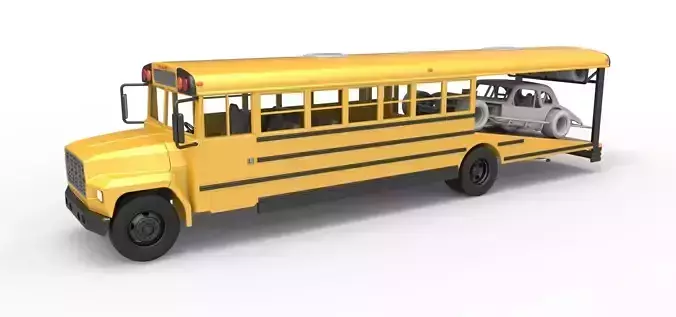 Vintage Transporter truck for Race car Version 6 Scale 1 to 25 3D print model