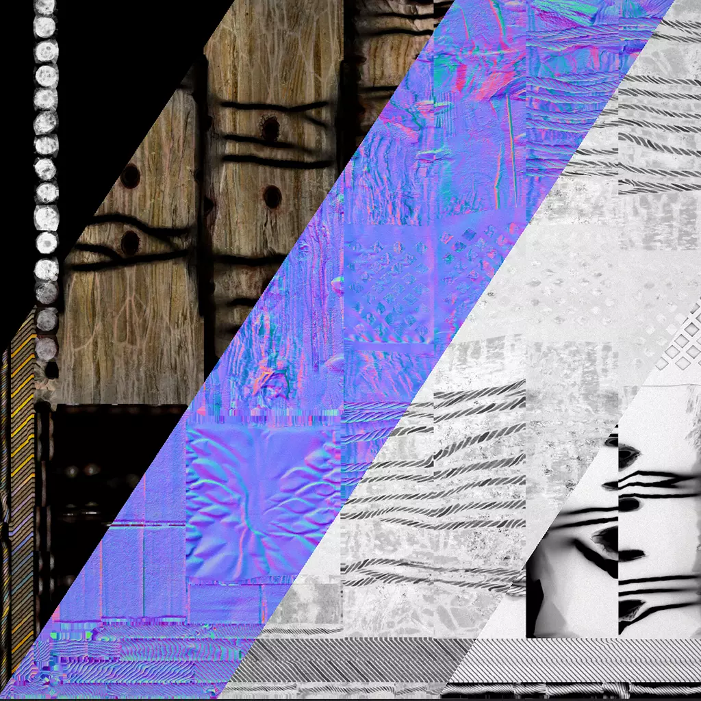 Bow Arrow Quiver Medieval Weapon Set Low-poly 3D model_22